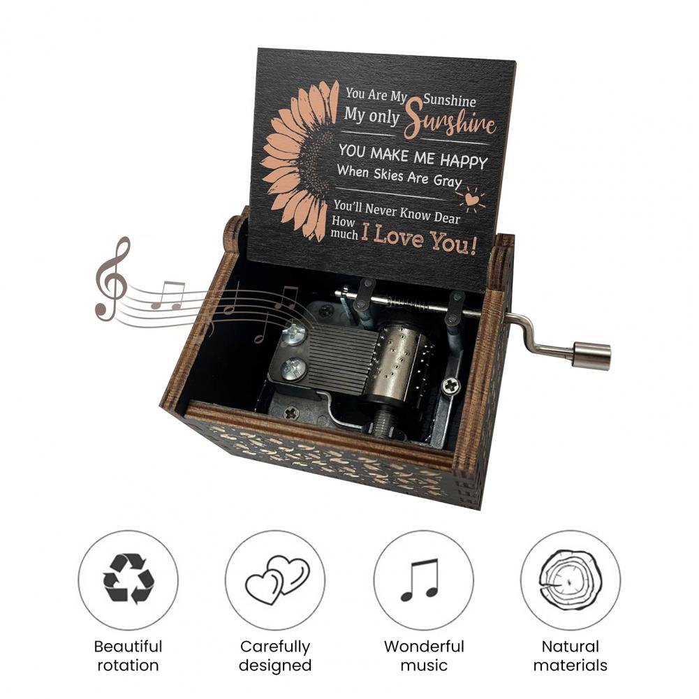 6.4* 5.2cm Mini Music Box Rota - Musical Instrument Cajon recension och pris