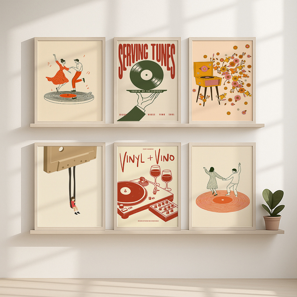 1pc Vintage Music Canvas Poste - Musical Instrument Tuba recension och pris