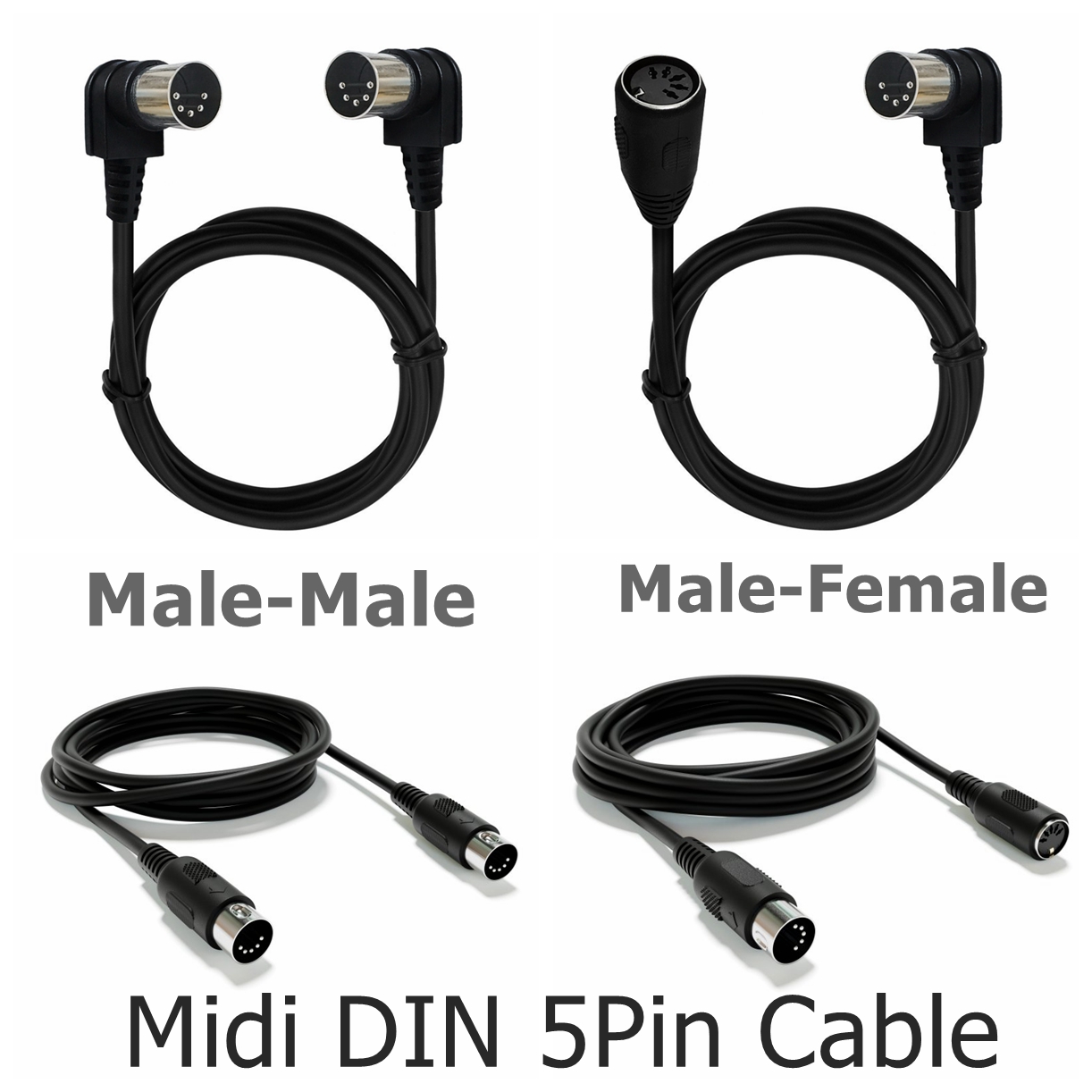MIDI DIN 5PIN Male to Male Cab - Musical Instrument Digital Interface recension och pris