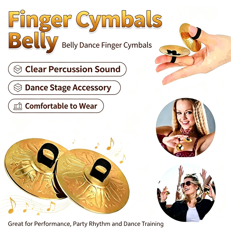 2Pcs Copper Mini Finger Zills  - Musical Instrument Zills recension och pris